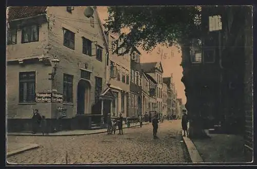 AK Rendsburg, Mühlenstrasse Ecke Hohe Strasse