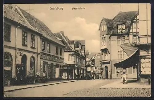 AK Rendsburg, Partie in der Stegenstrasse