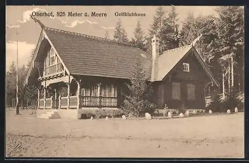 AK Oberhof / Thüringen, Blick auf das Golfklubhaus