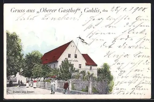 AK Leipzig-Gohlis, Oberer Gasthof, Gasthof zu Gohlis