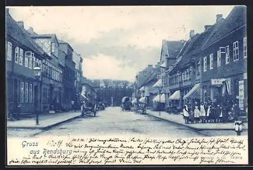 AK Rendsburg, Blick in die Königstrasse