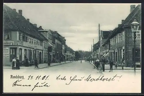 AK Rendsburg, Blick in die Königstrasse