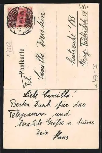 Künstler-AK Gernsbach, Einfähriges 1919, Eule auf einem Buch, Absolvia