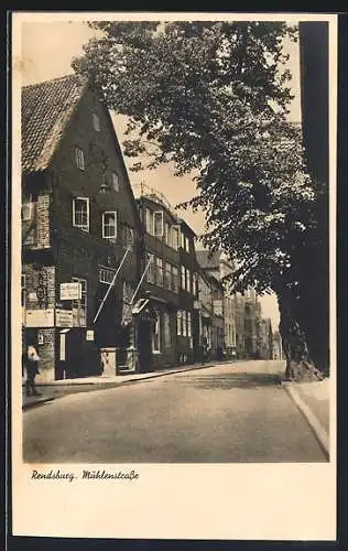 AK Rendsburg, Gasthaus in der Mühlenstrasse