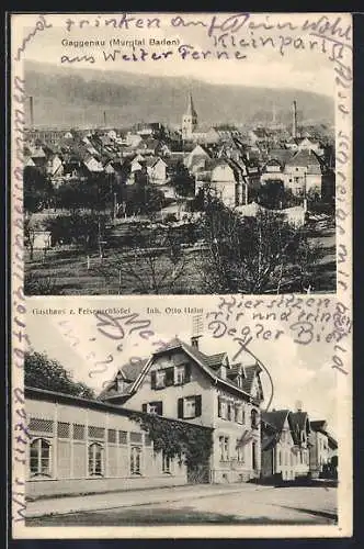 AK Gaggenau /Murgtal, Gasthaus zum Felsenschlössel, Inh. Otto Hahn