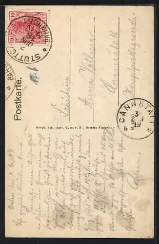 AK Aalen, Hauptstrasse mit Kaiser`s-Geschäft und altem Rathaus