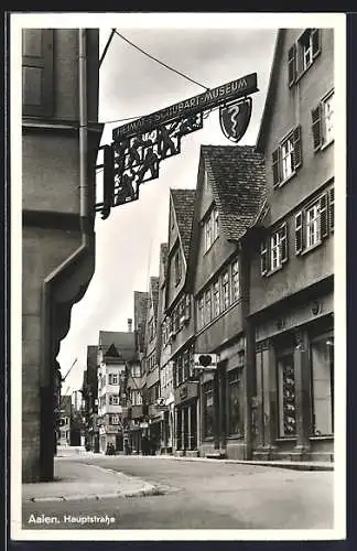 AK Aalen, Hauptstrasse am Heimat- & Schubart-Museum