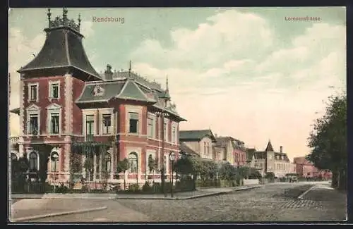 AK Rendsburg, Villen in der Lornsenstrasse