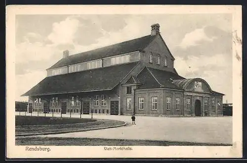 AK Rendsburg, Partie an der Vieh-Markthalle