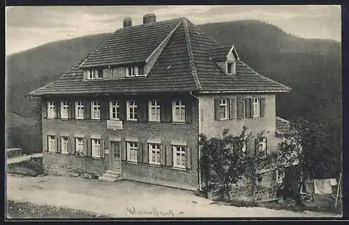 AK Hundsbach / Schwarzwald, Gasthaus zur schönen Aussicht, Bes. Theodor Bauknecht