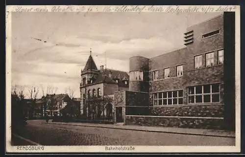 AK Rendsburg, Landesgenossenschaftsbank in der Bahnhofstrasse, Bauhaus