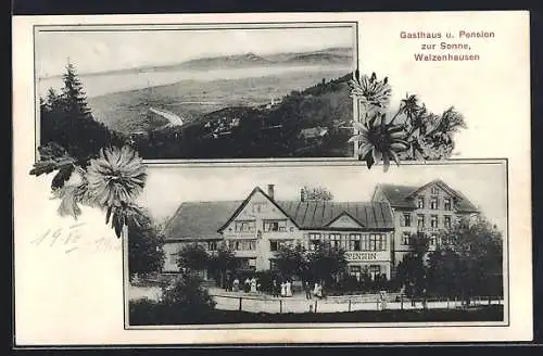 AK Walzenhausen, Gasthaus und Pension zur Sonne, Totalansicht