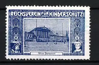 Reklamemarke Wien, Reichsverein für Kinderschutz, Parlament