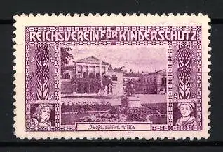 Reklamemarke Ischl, Reichsverein für Kinderschutz, kaiserliche Villa