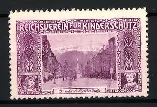 Reklamemarke Innsbruck, Reichsverein für Kinderschutz, Theresien-Strasse