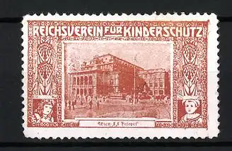 Reklamemarke Wien, Reichsverein für Kinderschutz, k.k. Hofoper