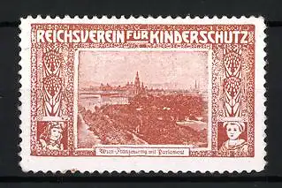 Reklamemarke Wien, Reichsverein für Kinderschutz, Franzensring mit Parlament