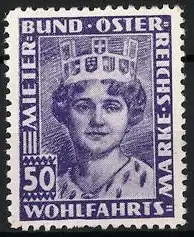 Reklamemarke Wohlfahrtsmarke Mieterbund Österreich, Portrait Kaiserin Zita von Österreich