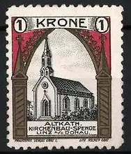 Reklamemarke Linz, Altkath. Kirchenbau-Spende, Kirche