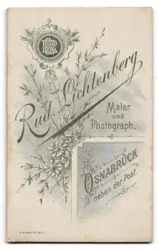 Fotografie Rud. Lichtenberg, Osnabrück, neben der Post, Elegantes Paar mit Spazierstock