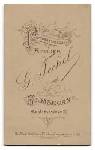Fotografie G. Techel, Elmshorn, Mühlenstrasse 12, Porträt einer Frau