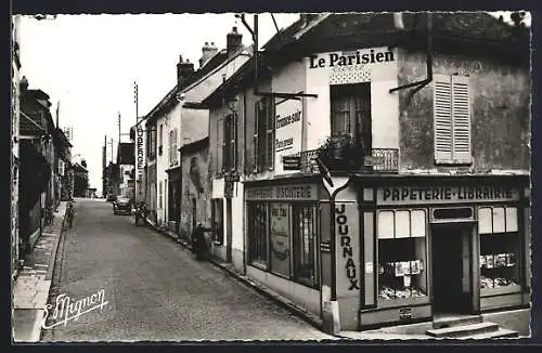 AK Donnemarie-en-Montois, Rue de la Porte de Provins, Strassenpartie