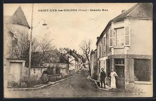 AK Saint-Cyr-les-Colons, Grande Rue, Strassenpartie im Ort