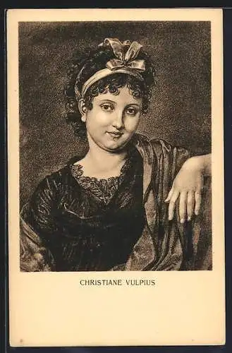 Künstler-AK Christiane Vulpius, Goethes Freundin