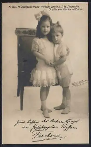 AK Erbgrossherzog Wilhelm Ernst von Sachsen-Weimar-Eisenach und Prinzessin Sophie