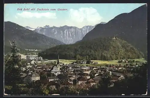 AK Bad Ischl, Ortsansicht mit Dachstein vom Gassner