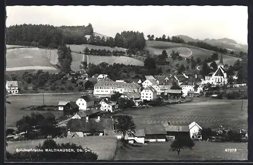 AK Waldhausen /Ob.-Oe., Ortsansicht aus der Vogelschau