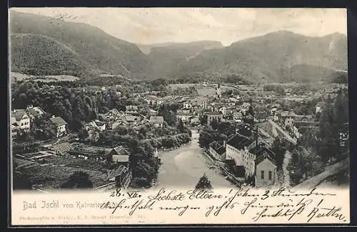 AK Bad Ischl, Blick vom Kalvarienberg