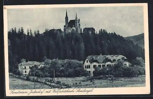 AK Judendorf, Sanatorium mit Wallfahrtskirche Strassengel