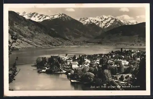 AK Zell am See, Blick gegen die hohen Tauern