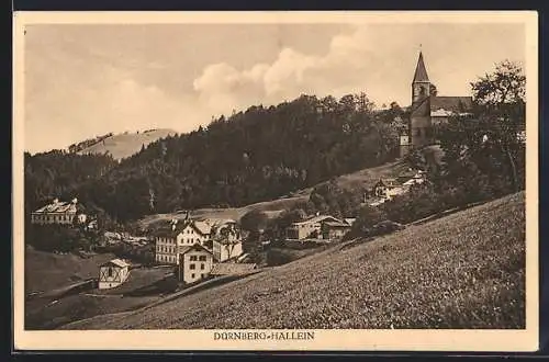 AK Dürnberg-Hallein, Ortsansicht aus der Vogelschau