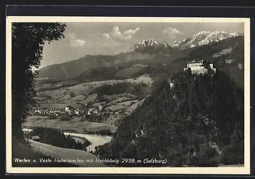 AK Werfen /Salzburg, Veste Hohenwerfen mit Hochkönig