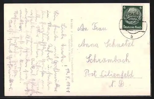 AK Maria Taferl, Blick gegen den Schneeberg, Marbach mit Flusspartie und Dampfer