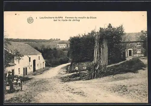 AK Jalhay, Fermes du moulin de Dison sur la route de Jalhay