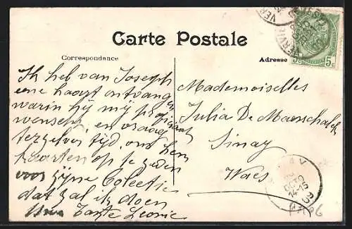 AK Dison, Rue Léopold, Strassenpartie