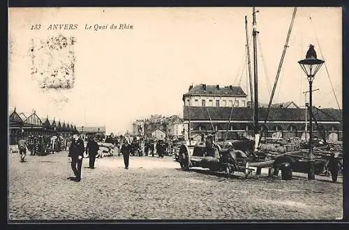 AK Anvers, Le Quai du Rhin