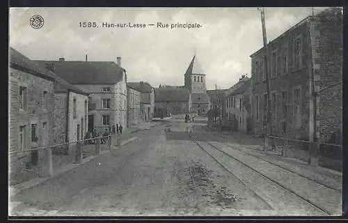 AK Han-sur-Lesse, Rue principale, Strassenpartie