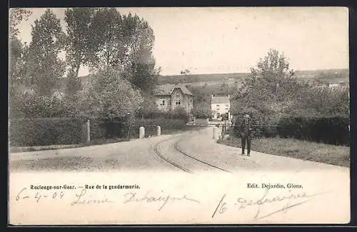 AK Ronclenge-sur-Geer, Rue de la gendarmerie, Strassenpartie