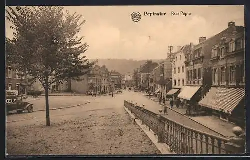 AK Pepinster, Rue Pepin, Strassenpartie