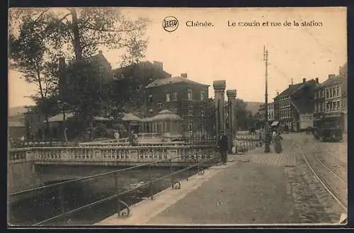 AK Chenee, Le moutin et rue de la station