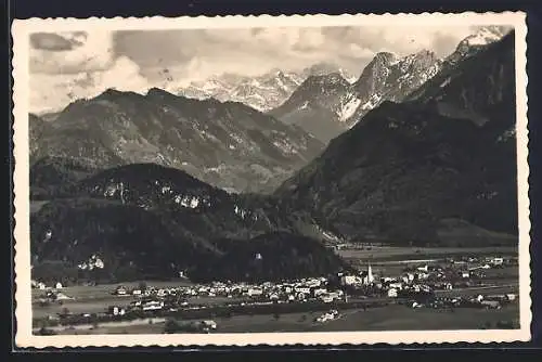 AK Golling, Teilansicht g. d. Lammertal und Dachstein