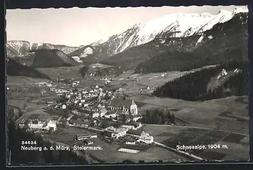 AK Neuberg a. d. Mürz, Teilansicht mit Schneealpe