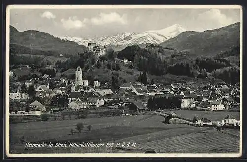 AK Neumarkt in Stmk., Teilansicht mit Kirche