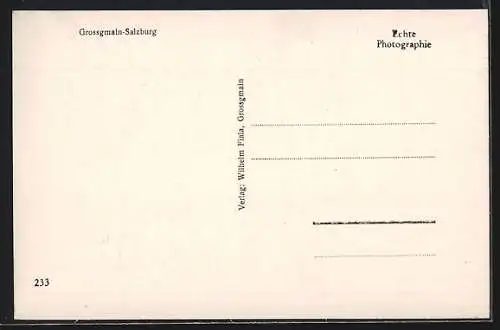 AK Grossgmain, Ortsansicht mit prominenter Kirche