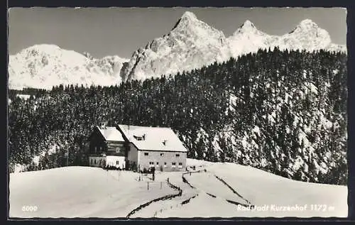 AK Radstadt, Hotel Kurzenhof im Schnee