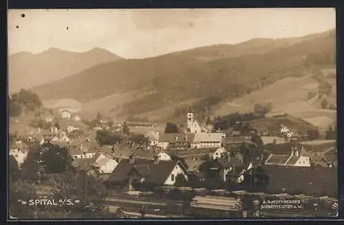 AK Spital a. S., Teilansicht mit Kirche